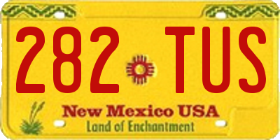NM license plate 282TUS