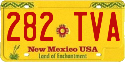 NM license plate 282TVA