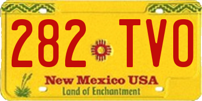 NM license plate 282TVO