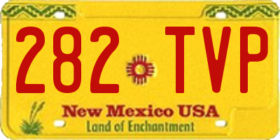 NM license plate 282TVP