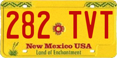 NM license plate 282TVT