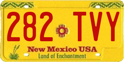 NM license plate 282TVY