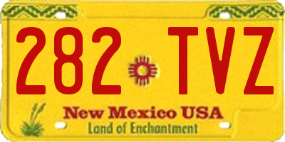 NM license plate 282TVZ
