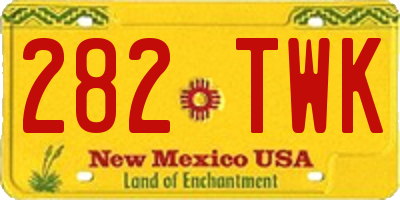 NM license plate 282TWK