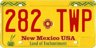 NM license plate 282TWP