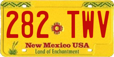 NM license plate 282TWV