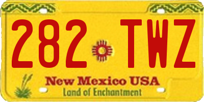 NM license plate 282TWZ