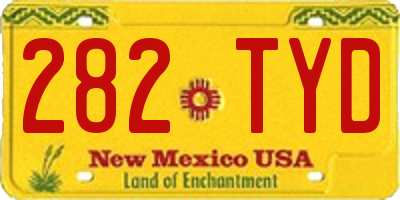 NM license plate 282TYD