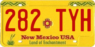 NM license plate 282TYH