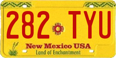 NM license plate 282TYU