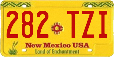 NM license plate 282TZI