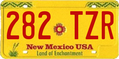 NM license plate 282TZR