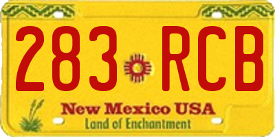 NM license plate 283RCB