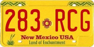 NM license plate 283RCG