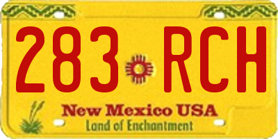 NM license plate 283RCH