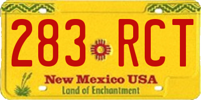 NM license plate 283RCT