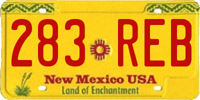 NM license plate 283REB