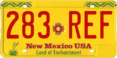 NM license plate 283REF
