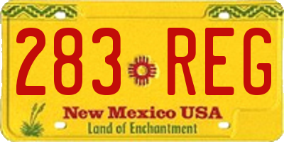 NM license plate 283REG