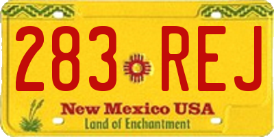 NM license plate 283REJ