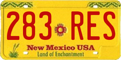 NM license plate 283RES