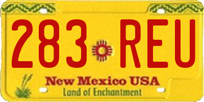 NM license plate 283REU