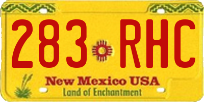 NM license plate 283RHC
