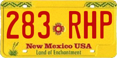 NM license plate 283RHP