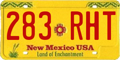 NM license plate 283RHT