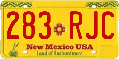 NM license plate 283RJC