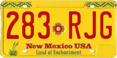 NM license plate 283RJG