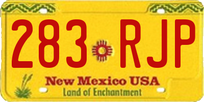 NM license plate 283RJP