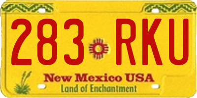 NM license plate 283RKU