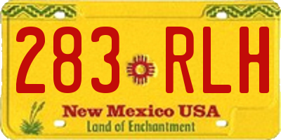 NM license plate 283RLH