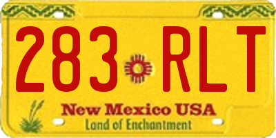NM license plate 283RLT