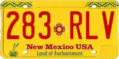 NM license plate 283RLV