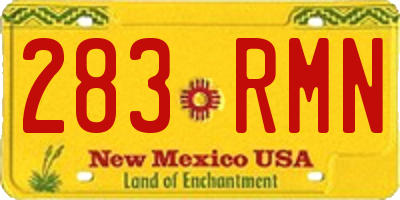 NM license plate 283RMN