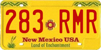 NM license plate 283RMR
