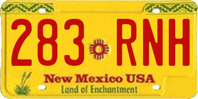 NM license plate 283RNH