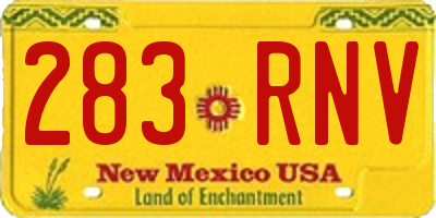 NM license plate 283RNV