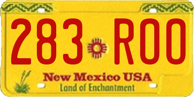 NM license plate 283ROO