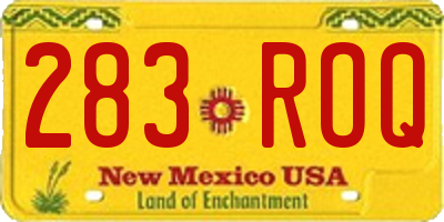NM license plate 283ROQ