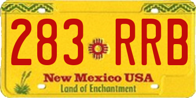 NM license plate 283RRB