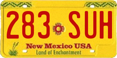 NM license plate 283SUH