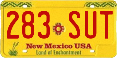 NM license plate 283SUT