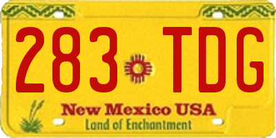 NM license plate 283TDG