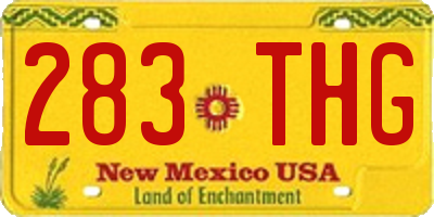NM license plate 283THG