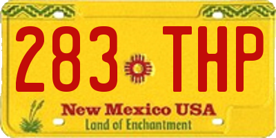 NM license plate 283THP