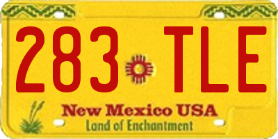 NM license plate 283TLE