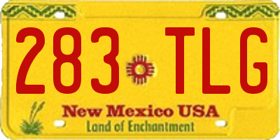 NM license plate 283TLG